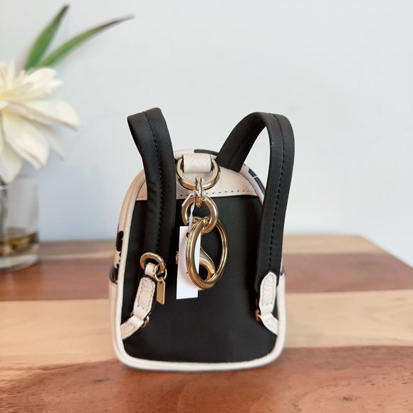 NWT Coach Mini‎ Court Backpack Bag Charm With Floral Print - Picture 3 of 5